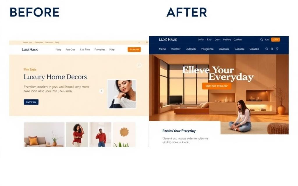 Luxe Haus before and after