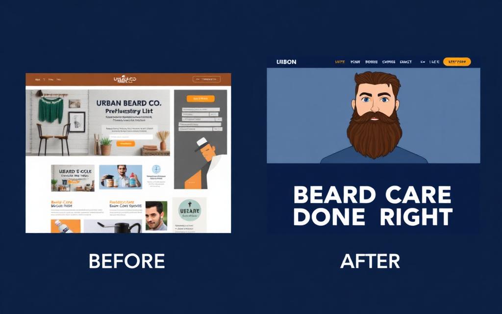 Urban Beard Co. before and after